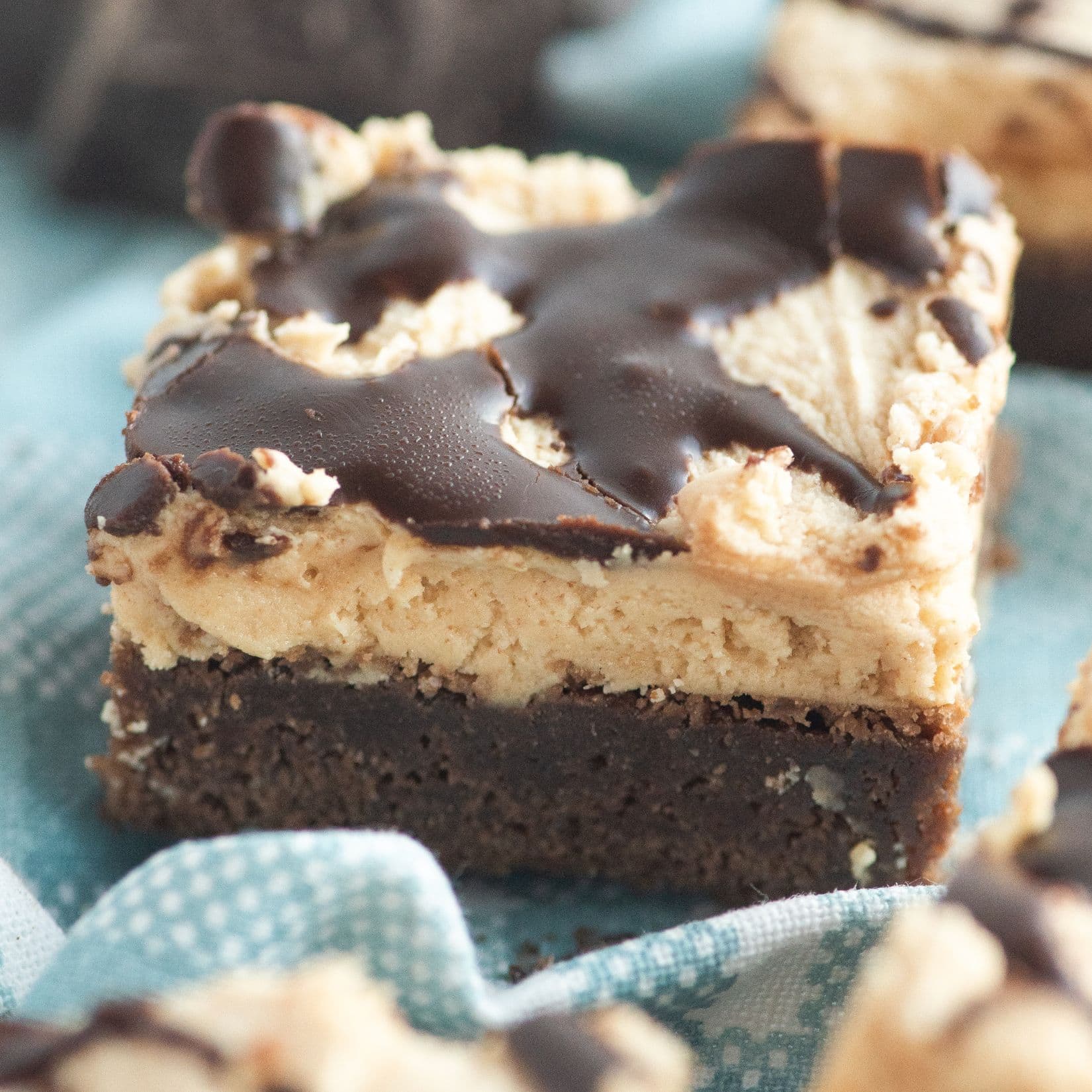 Easy Homemade Peanut Butter Frosted Brownies from Scratch